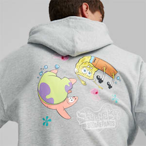 Sudadera con  gorra PUMA x BOB ESPONJA para hombre, Light Gray Heather